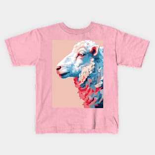 Cubist Style Sheep Kids T-Shirt